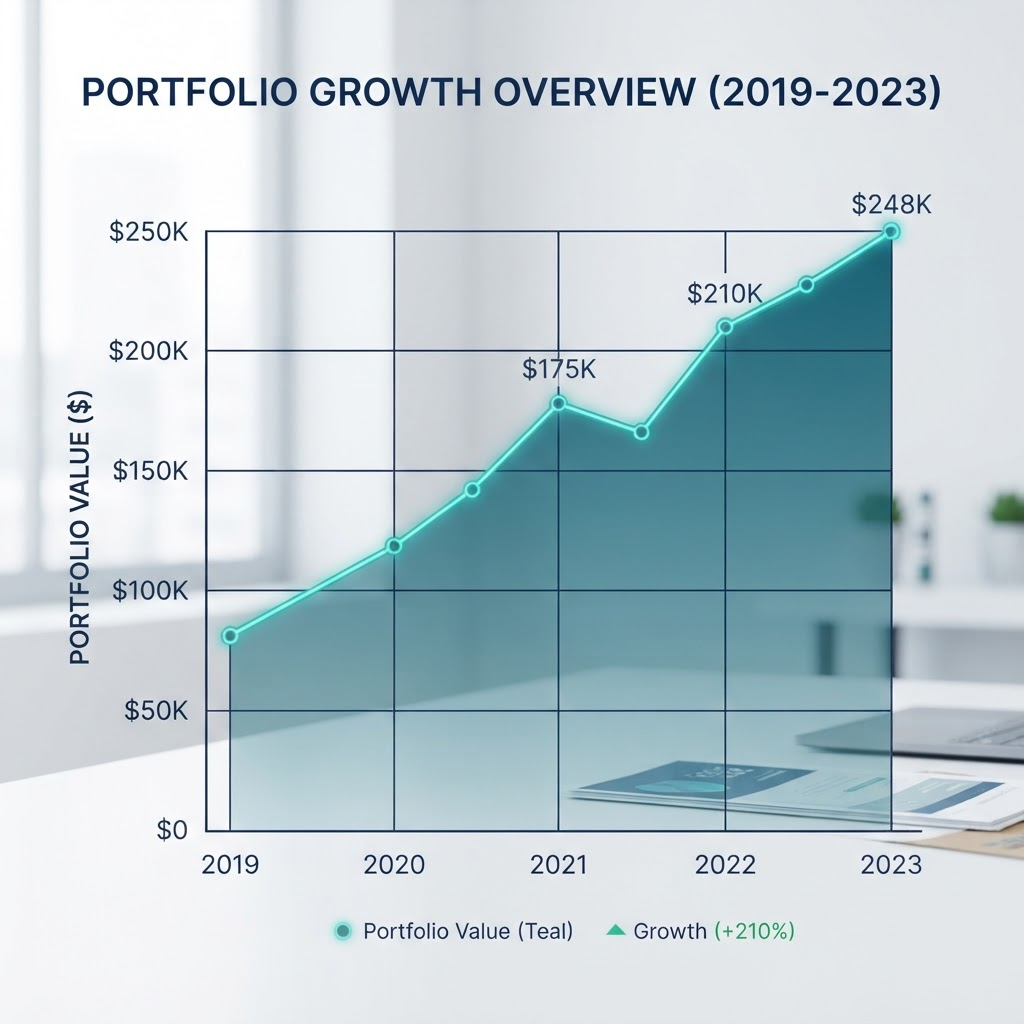 Investment portfolio growth chart